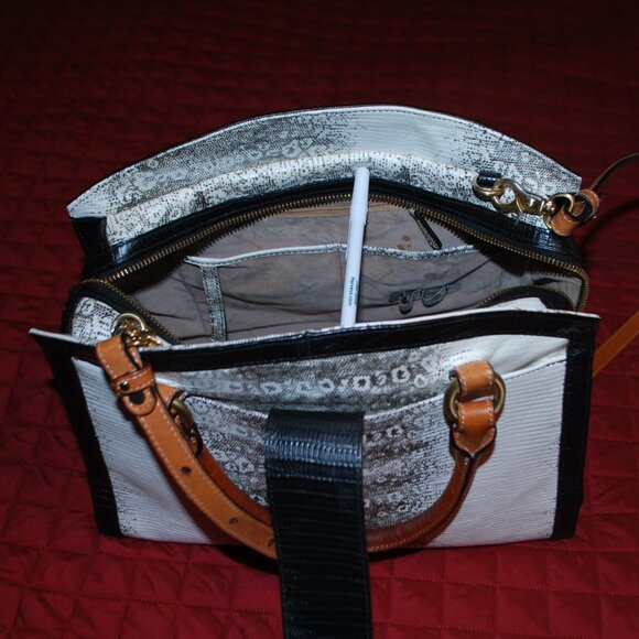 Brahmin Oxford Leather Satchel in Natural Bernini - Picture 12 of 12